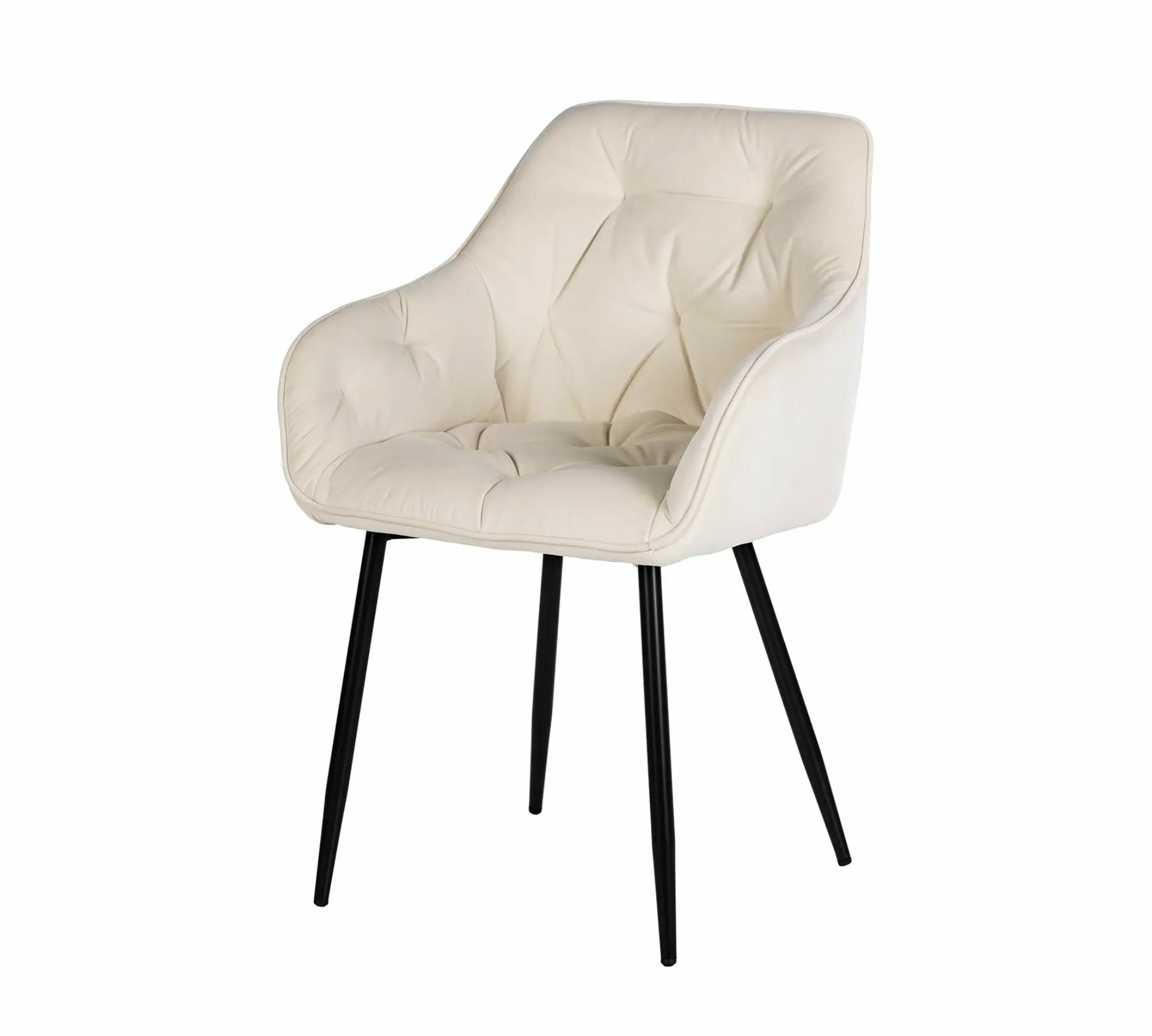 Tilly Armchair Metal Velvet Beige 1