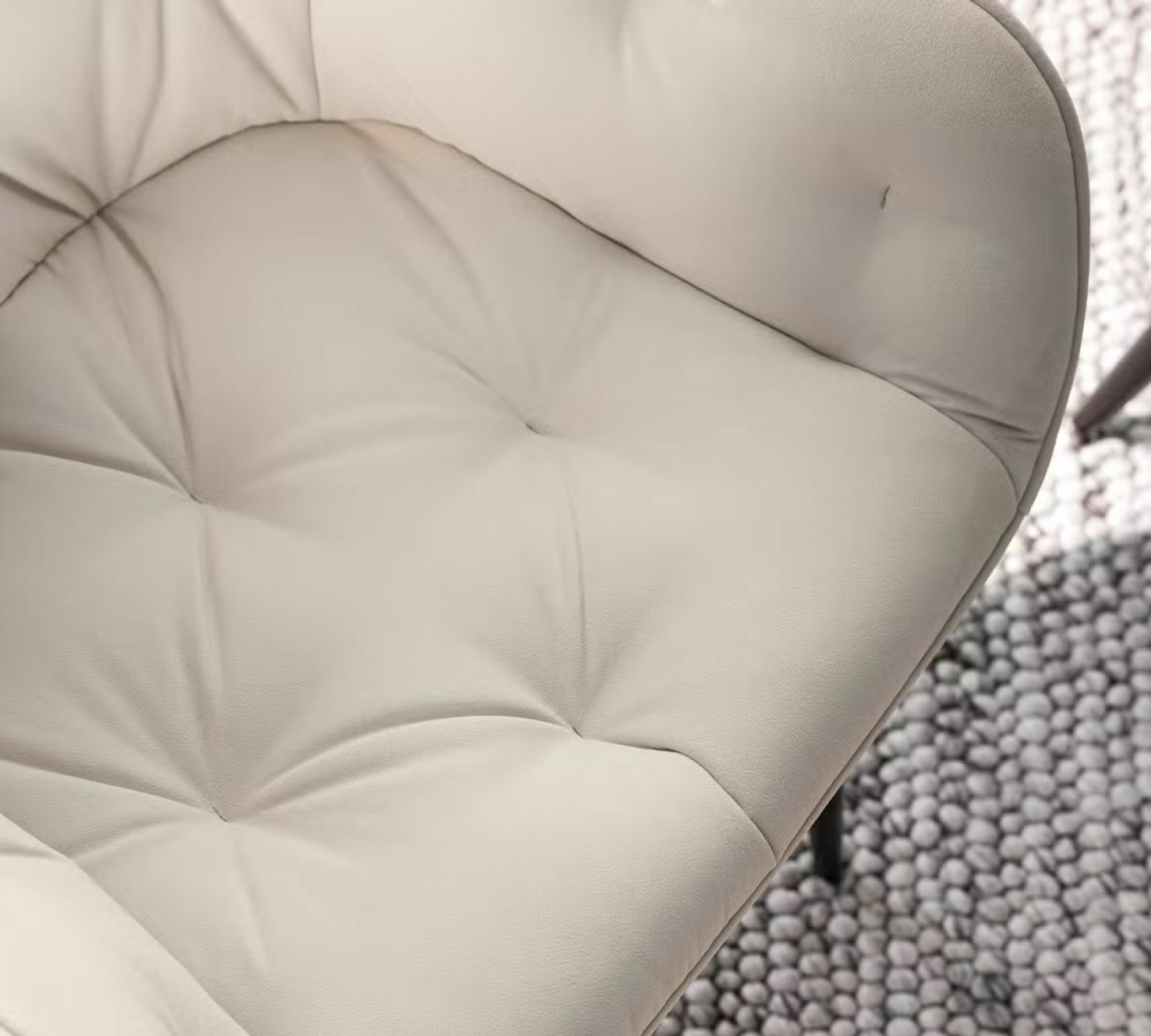 Tilly Armchair Metal Velvet Beige 5