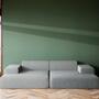 Pyllow 3-Sitzer Sofa Feingewebe Schiefergrau 0