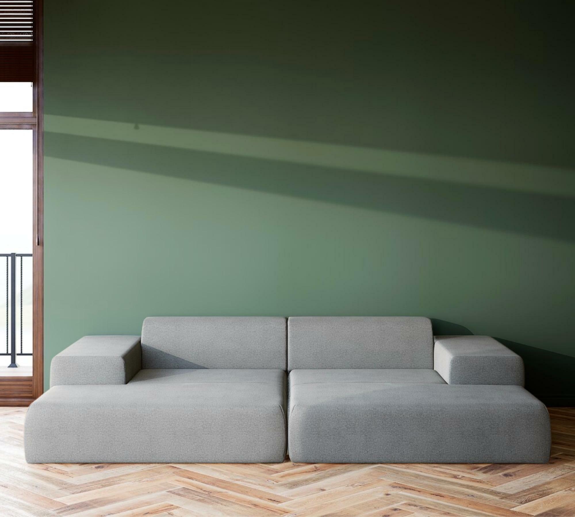 Pyllow 3-Sitzer Sofa Feingewebe Schiefergrau 0