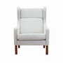 Vintage armchair textile wood grey 1960s 0