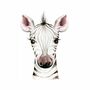 Zebra Art Print with Frame Multicolor 1