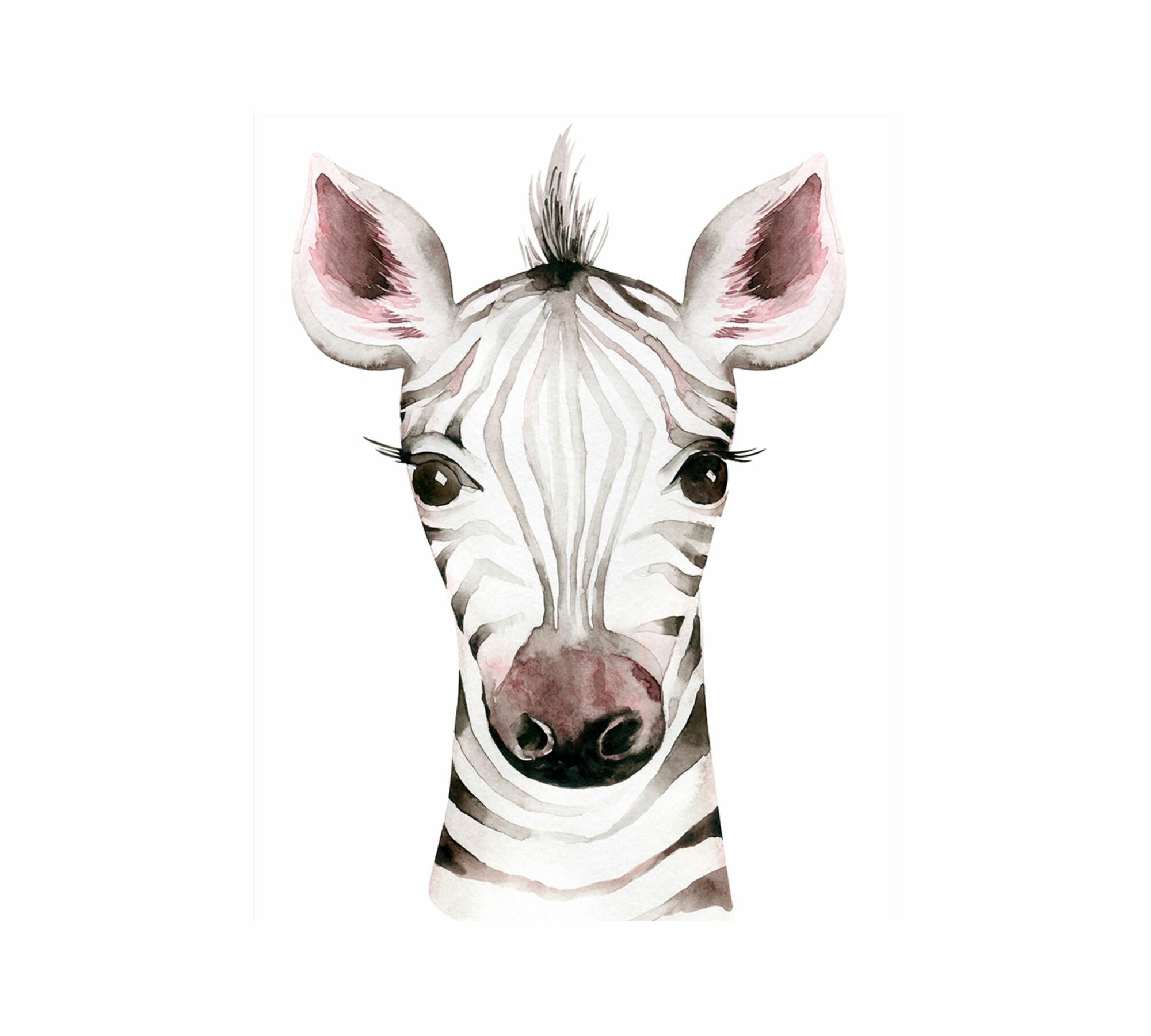 Zebra Art Print with Frame Multicolor 1