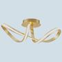 LED- Deckenleuchte geschwungenes Design Gold lackiert 0