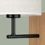 Wall lamp Solid wood Linen Light brown 1