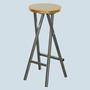 Barhocker Massivholz Braun 0