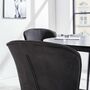 2x Upholstered chair metal velvet dark gray 4