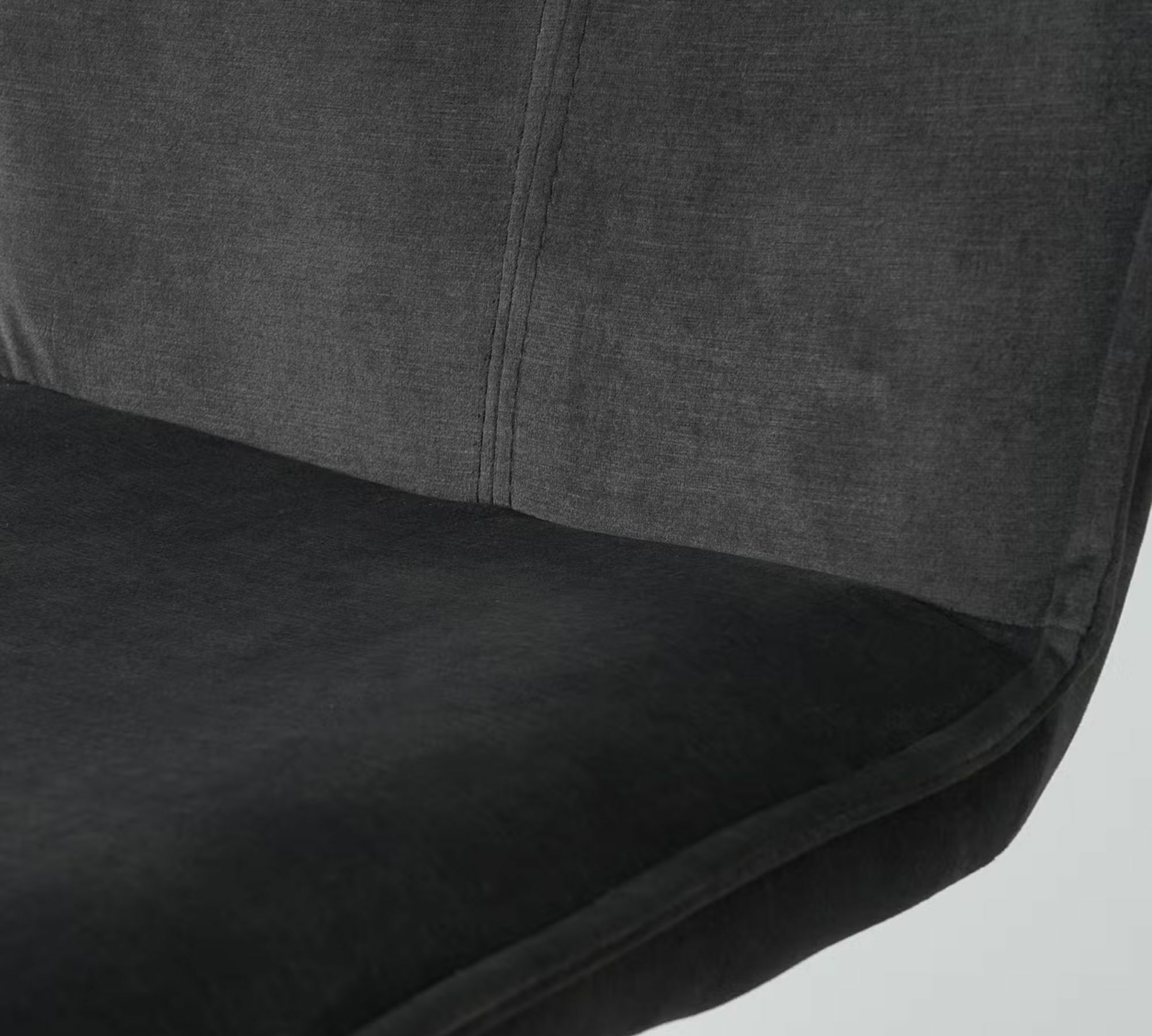 2x Upholstered chair metal velvet dark gray 5