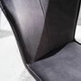 2x Upholstered chair metal velvet dark gray 7