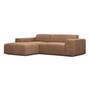 Karen 2-Sitzer Sofa Récamiere Links Cord Samt Haselnuss 2