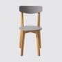 2x Garden chair solid wood acacia coated grey 1