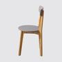 2x Garden chair solid wood acacia coated grey 2