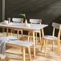 2x Garden chair solid wood acacia coated grey 5