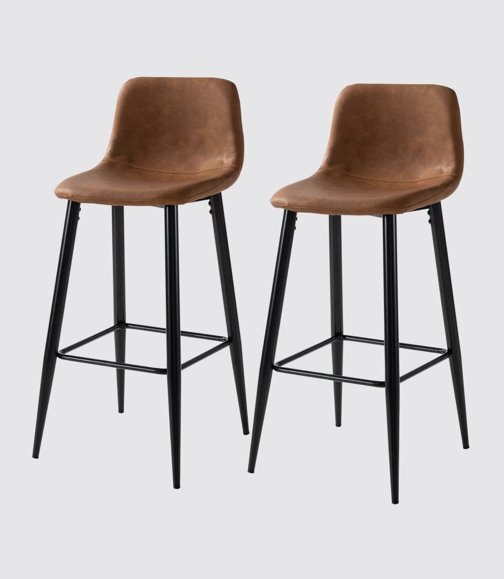 2x Barstuhl Kunstleder Braun 0