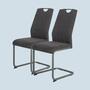 2x Dining chair microfiber anthracite 0