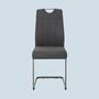 2x Dining chair microfiber anthracite 1
