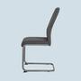 2x Dining chair microfiber anthracite 2