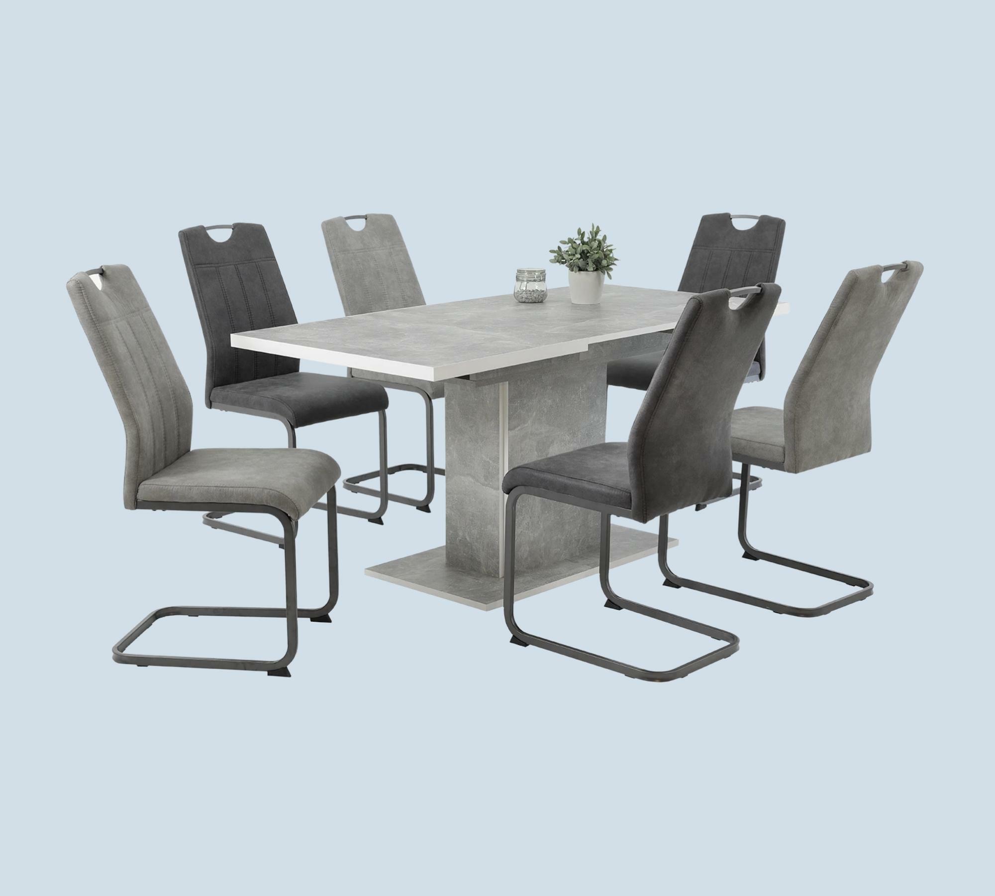 2x Dining chair microfiber anthracite 5