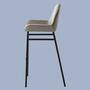 2x Bar stool woven fabric black 2