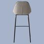 2x Bar stool woven fabric black 3