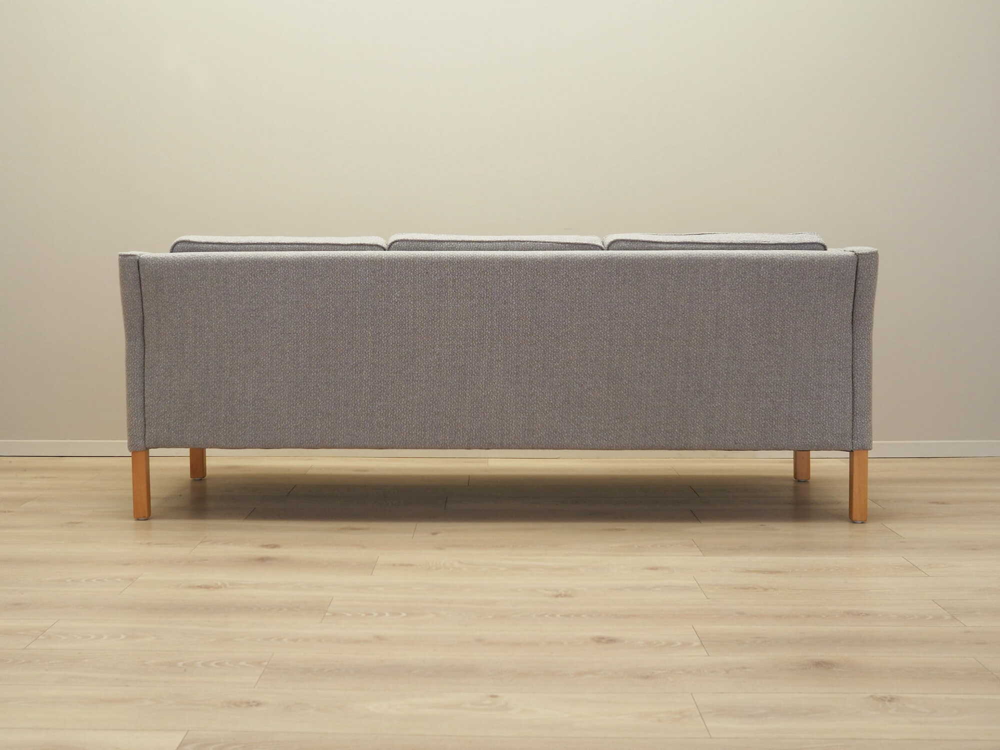 Vintage Sofa 3-seater Beech wood Textile Grey 1970s 7