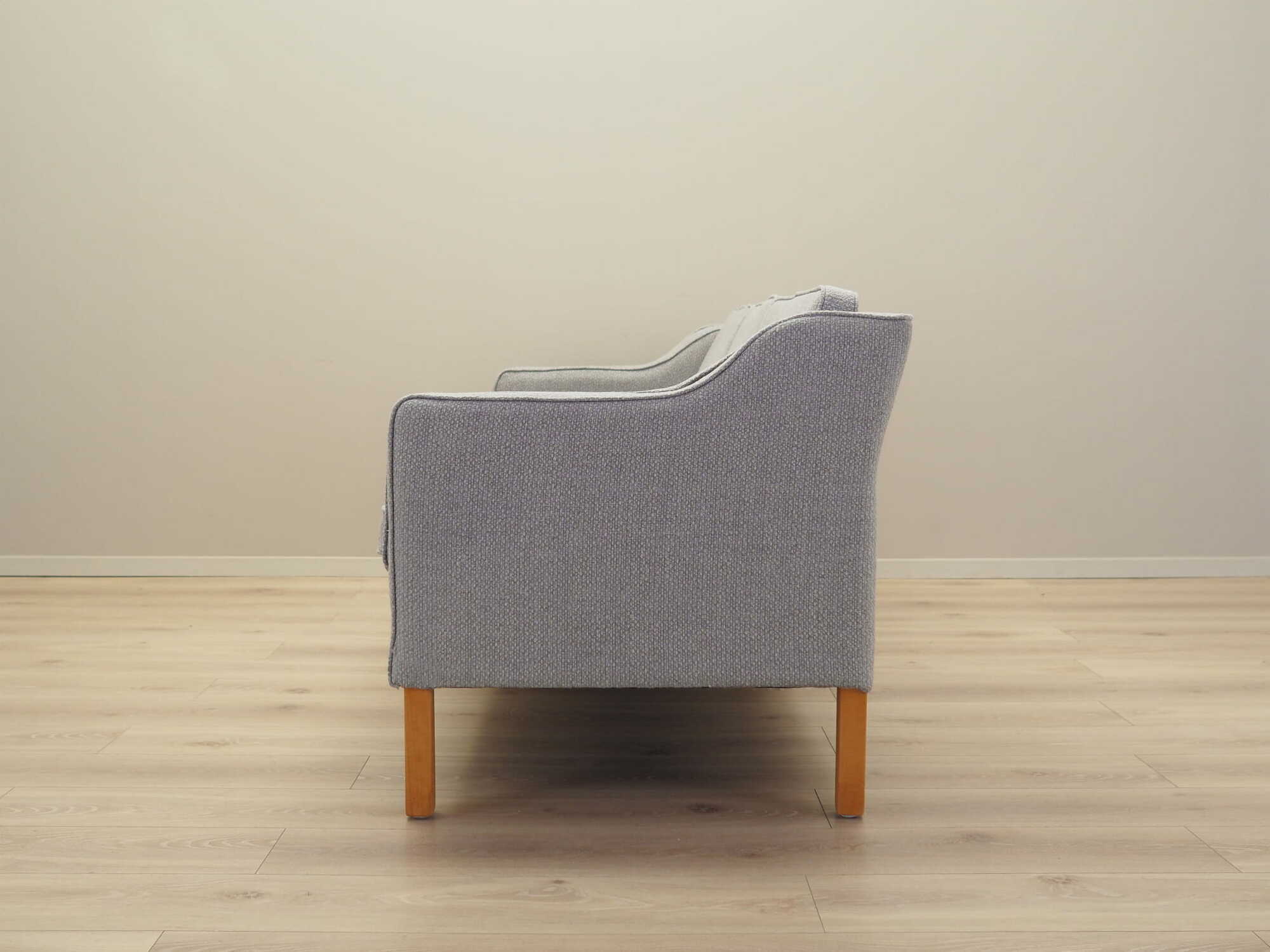 Vintage Sofa 3-seater Beech wood Textile Grey 1970s 6