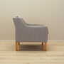 Vintage armchair beech wood textile grey 1970s 9