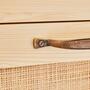Kommode mit Geflecht 4 Schubladen Holz Kiefer 3
