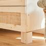 Kommode mit Geflecht 4 Schubladen Holz Kiefer 4