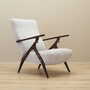 Vintage armchair beech wood textile white 1970s 7