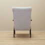 Vintage armchair beech wood textile white 1970s 4