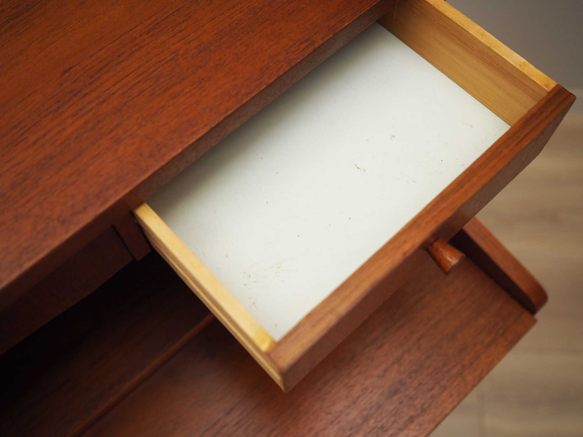 Vintage Secretary Teak Brown 1970s 9