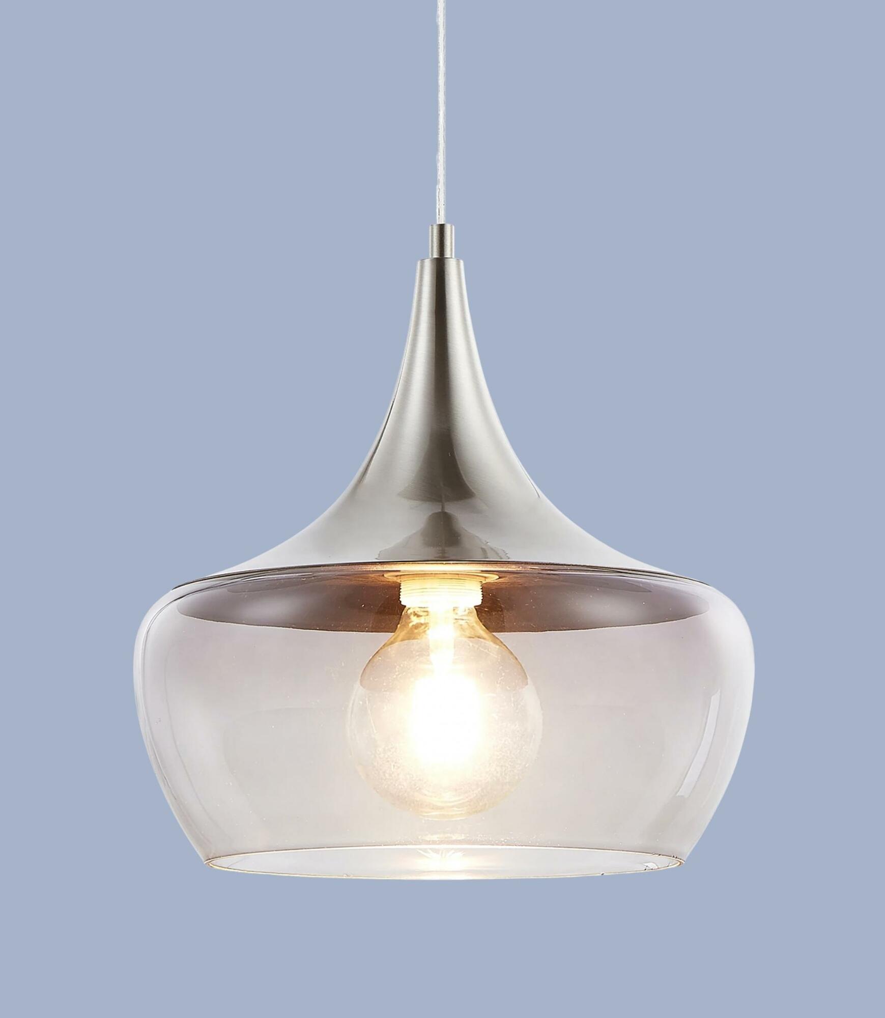 Pendant lamp Arola Glass / Iron 1-light Granite 0