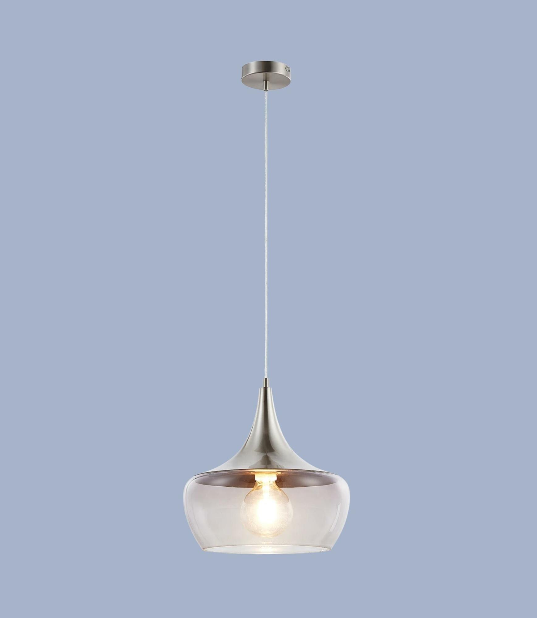 Pendant lamp Arola Glass / Iron 1-light Granite 1