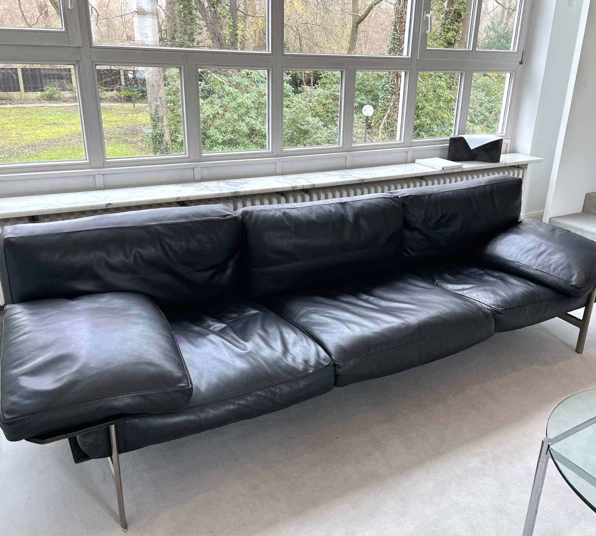 Diesis Sofa 3-Sitzer Ledersofa Schwarz 7