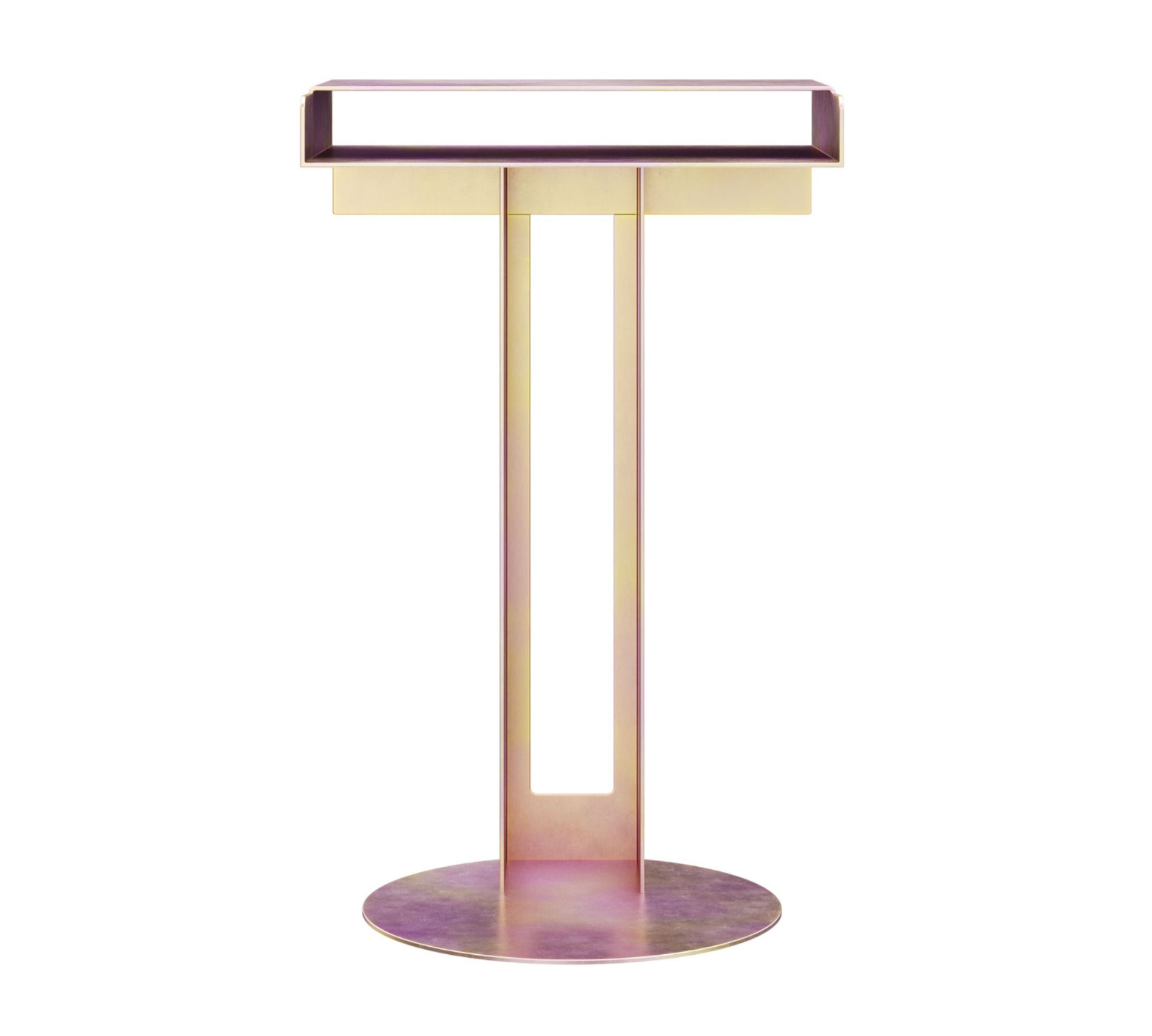 Meta Beistelltisch Stahl Pulverbeschichtet Yellow Chromate 0