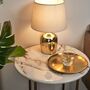 Table lamp 1-flame aluminum blended fabric 2