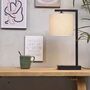 Table lamp 1-flame Cotton fabric Beige 0