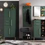 Shoe rack wood dark green 1