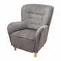 Armchair Velvet Wood Grey 0