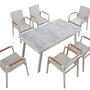 Nofi 2.0 Garden table Metal Glass ceramic Cream 1