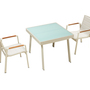 Nofi Garden table Metal Glass Cream 1