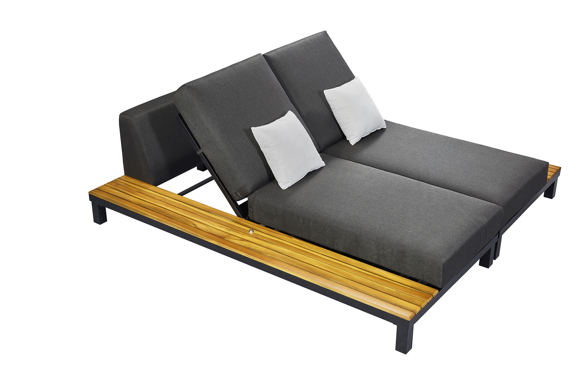 Polo Pro Lounge Metal Wood Anthracite 4