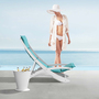 Hawaii deck chair metal textile blue 1
