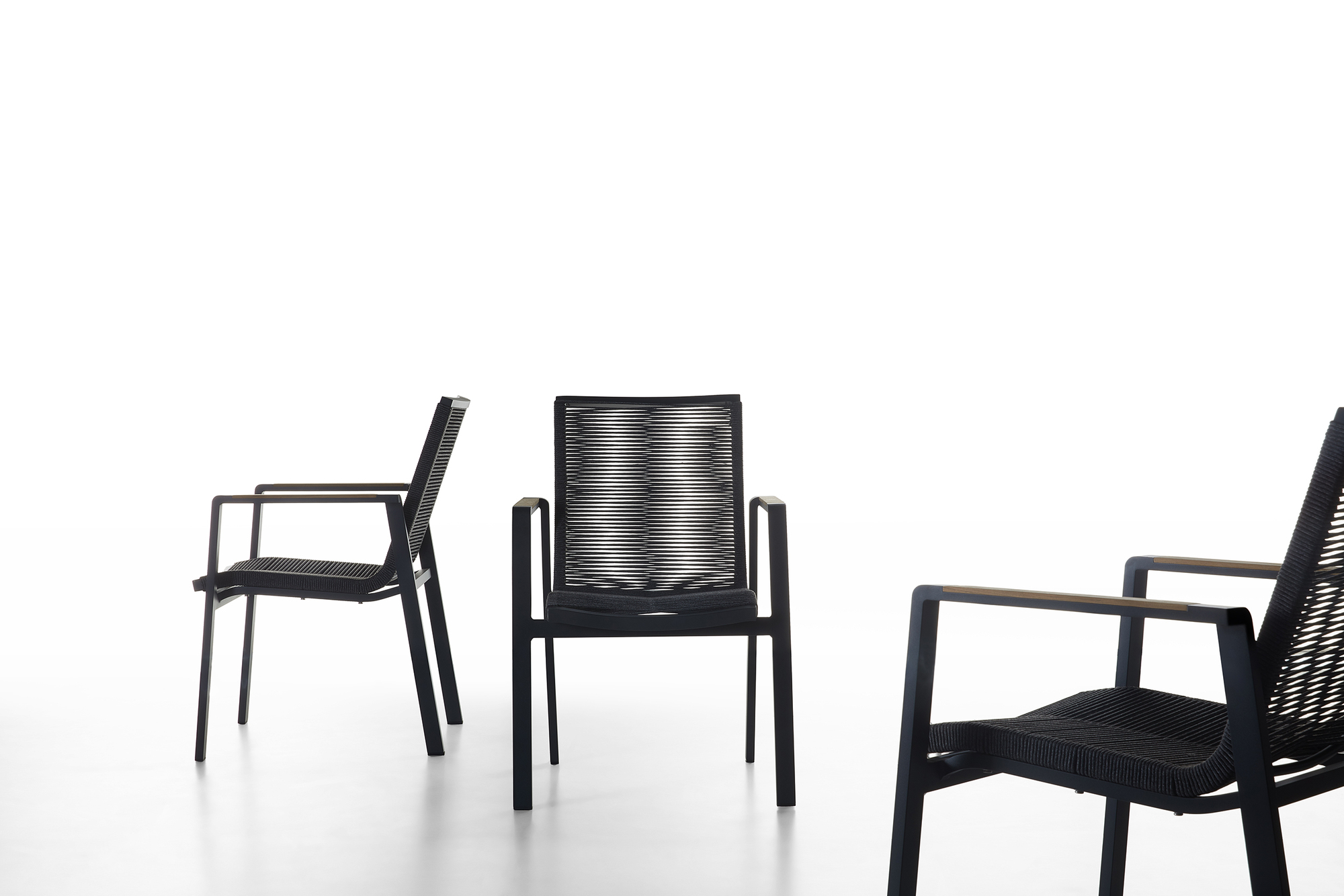 Nofi 3.0 Garden chair Stackable Metal Textile Anthracite 1