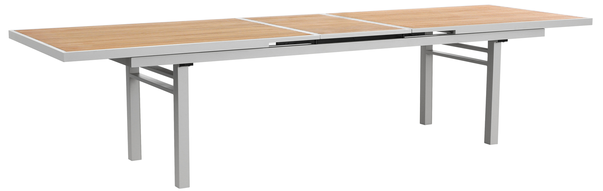 Nofi 2.0 Extendable Garden Table Metal Wood Cream 1