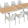 Nofi 2.0 Extendable Garden Table Metal Wood Cream 3