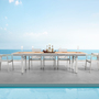 Nofi 2.0 Extendable Garden Table Metal Wood Cream 4