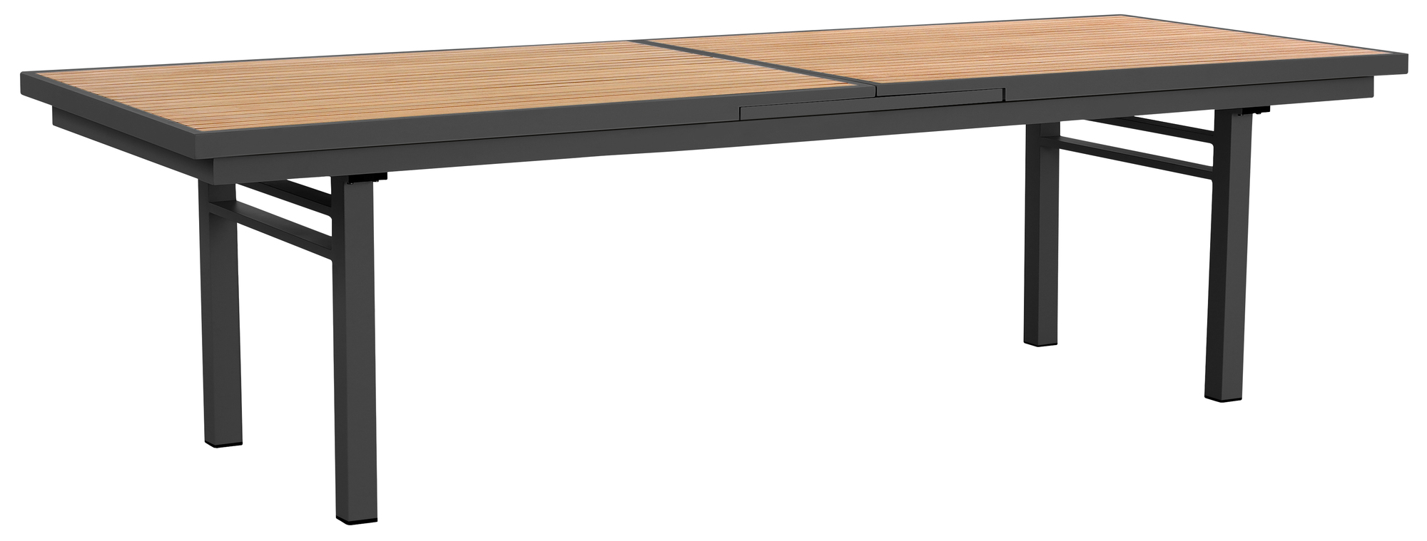 Nofi 2.0 Extendable Garden Table Metal Wood Black 0