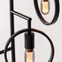 Lampada da terra a 5 luci metallo nero 4